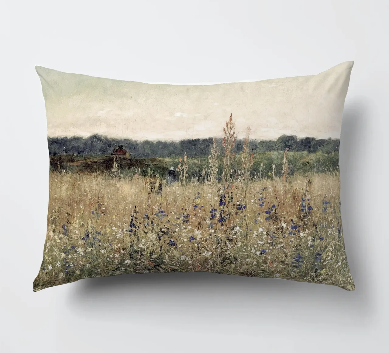 Flower Field Landscape cuscino da apoloprints