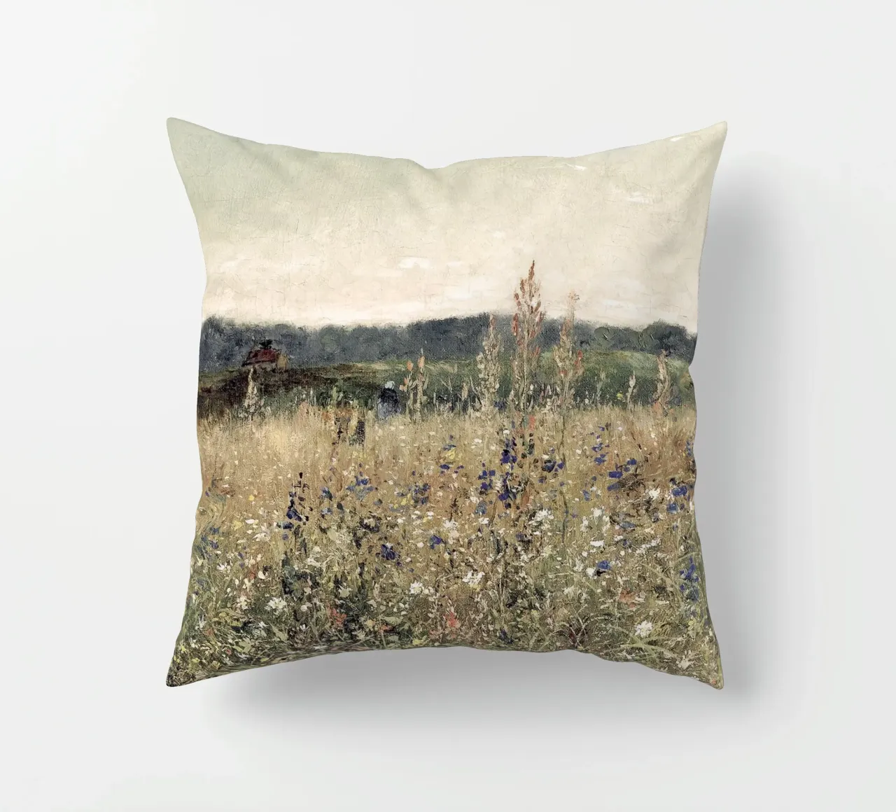 Flower Field Landscape cuscino da apoloprints