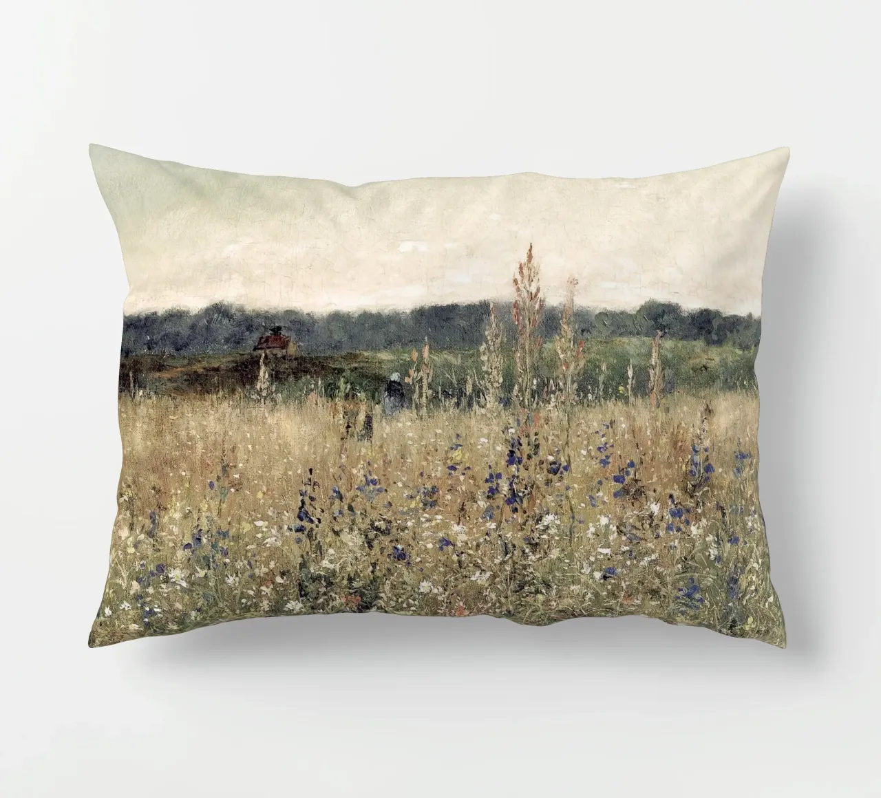 Flower Field Landscape cuscino da apoloprints