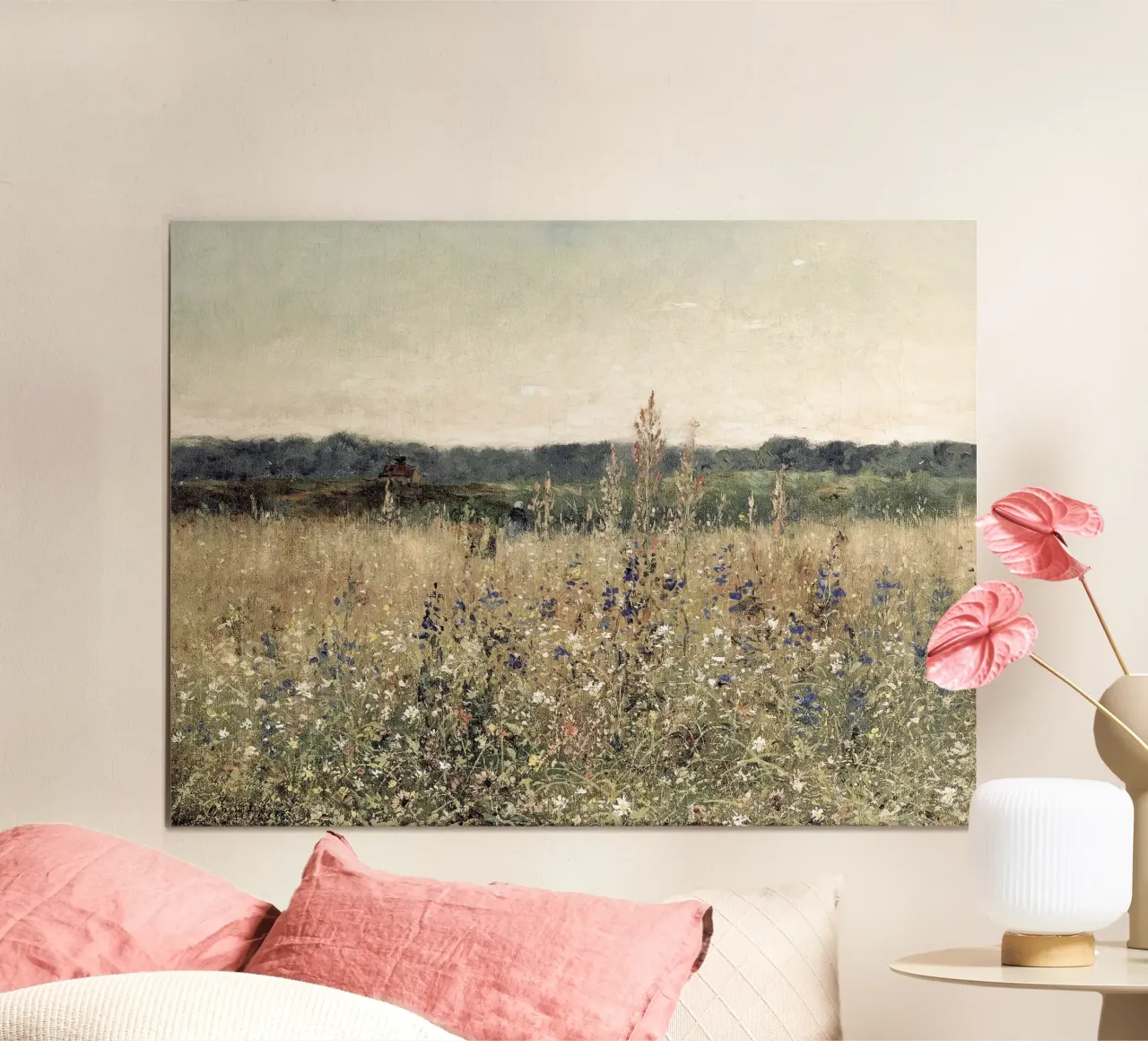 Flower Field Landscape poster by apoloprints