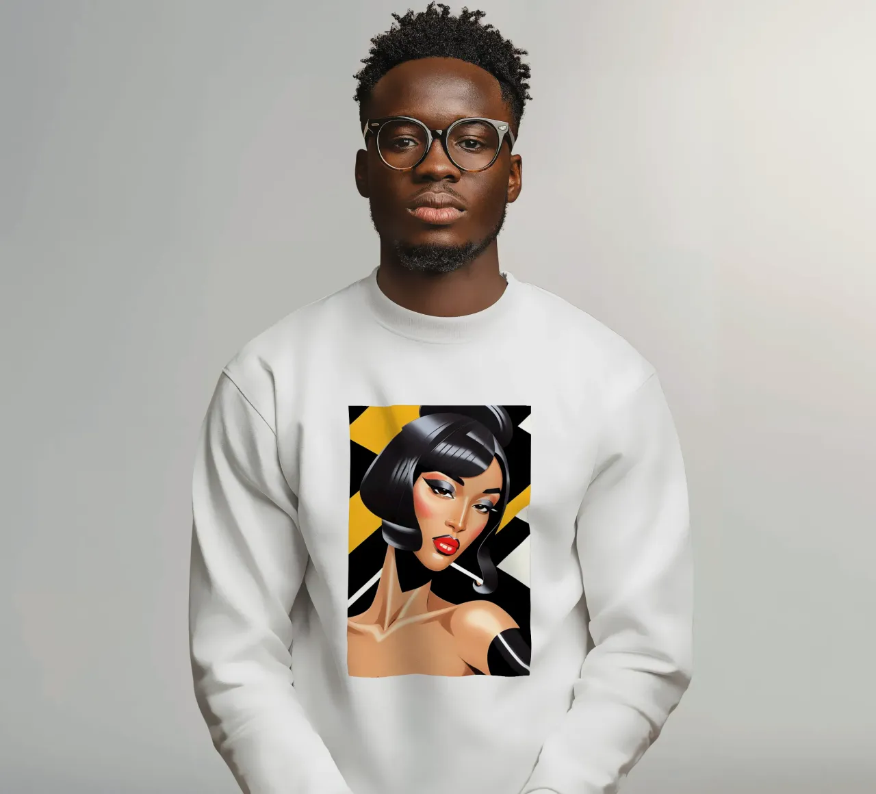 MODA RETRÒ GEOMETRICA VOGUE felpa da ART DECO