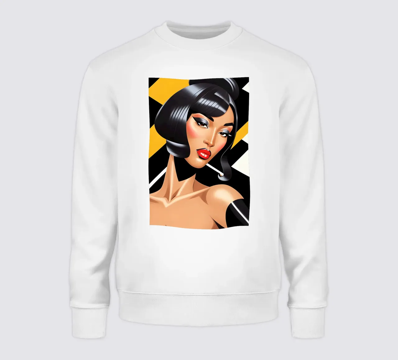 MODA RETRÒ GEOMETRICA VOGUE felpa da ART DECO