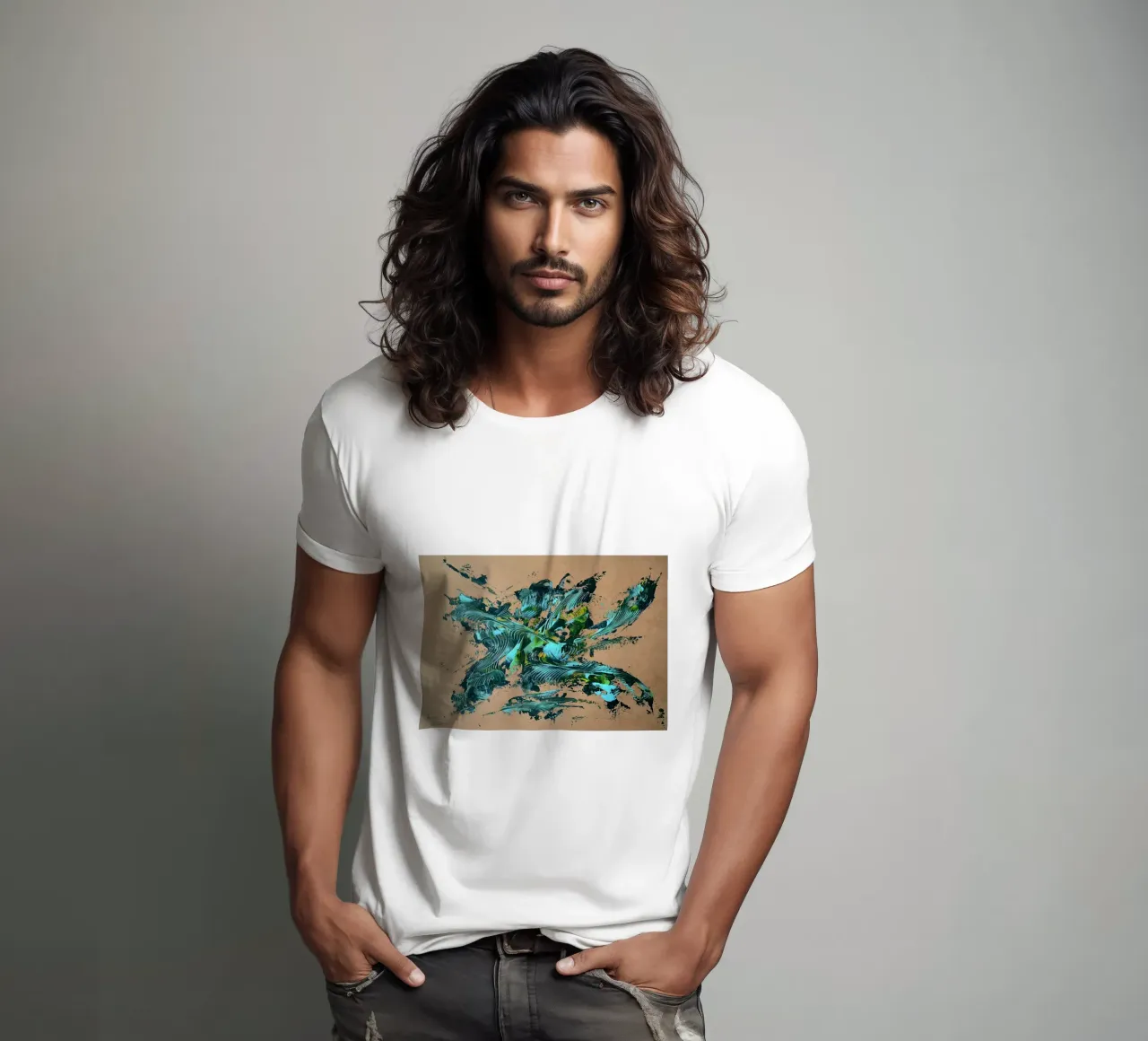 NATURAL STYLE 29 t-shirt da Thierry Vobmann Abstract painting