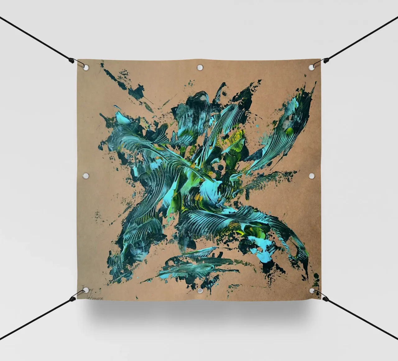 NATURAL STYLE 29 telo in pvc da Thierry Vobmann Abstract painting