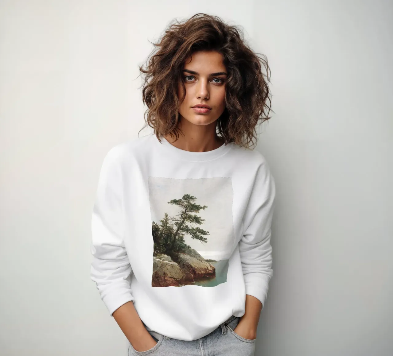 Pine Coast Landscape sweatshirt by apoloprints