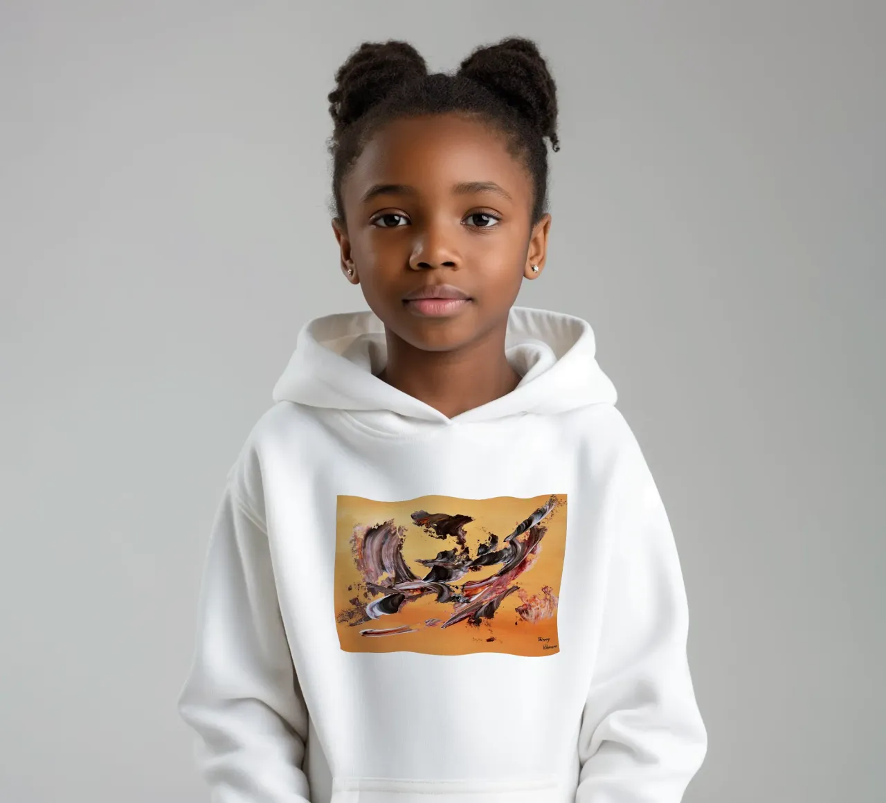 IDEAL GIFT 125 Kinder Hoodie von Thierry Vobmann Abstract painting