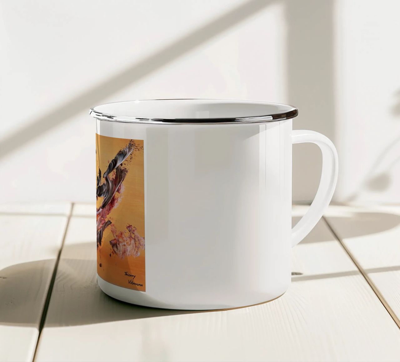 IDEAL GIFT 125 tazza in smalto da Thierry Vobmann Abstract painting