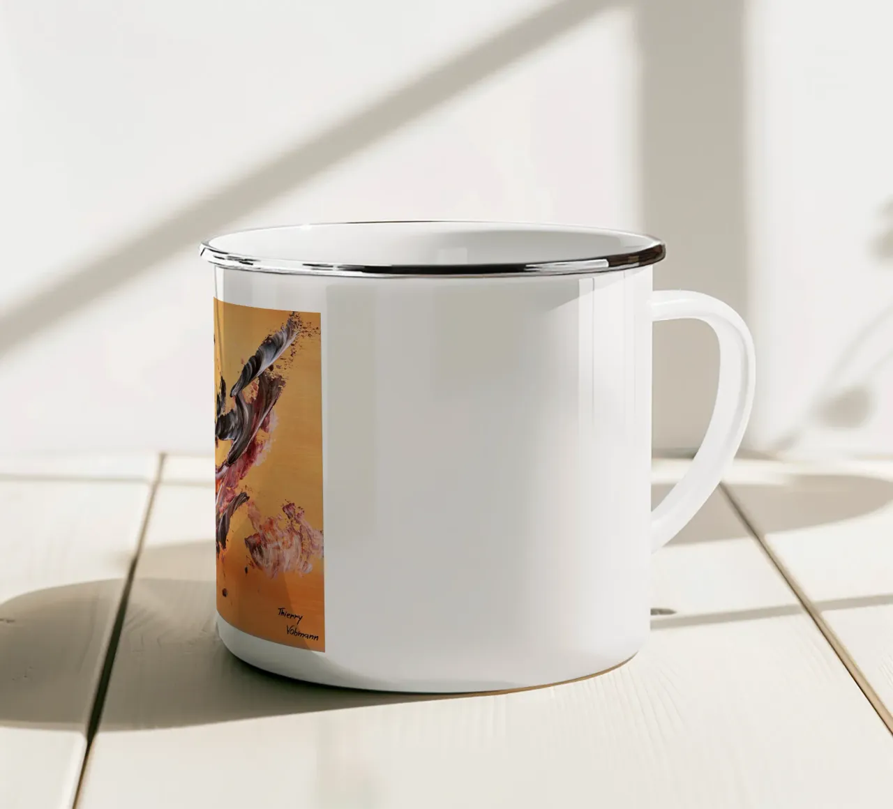 IDEAL GIFT 125 tazza in smalto da Thierry Vobmann Abstract painting