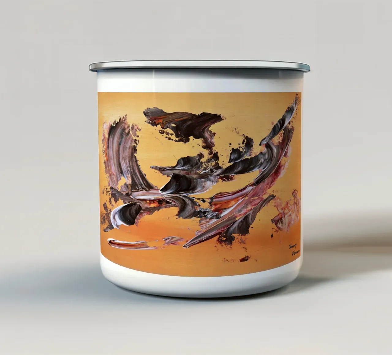 IDEAL GIFT 125 tazza in smalto da Thierry Vobmann Abstract painting