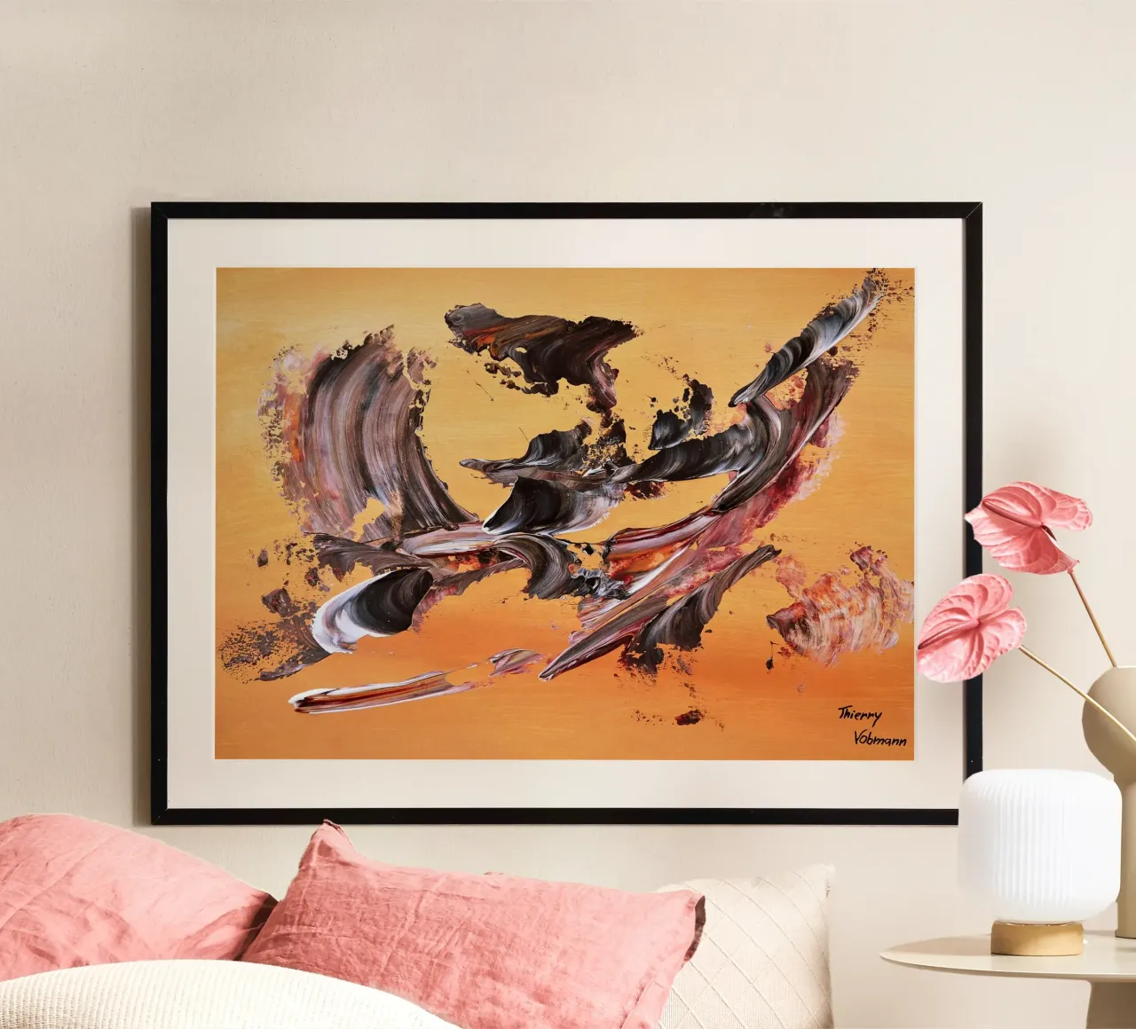 IDEAL GIFT 125 poster con telaio in plastica da Thierry Vobmann Abstract painting