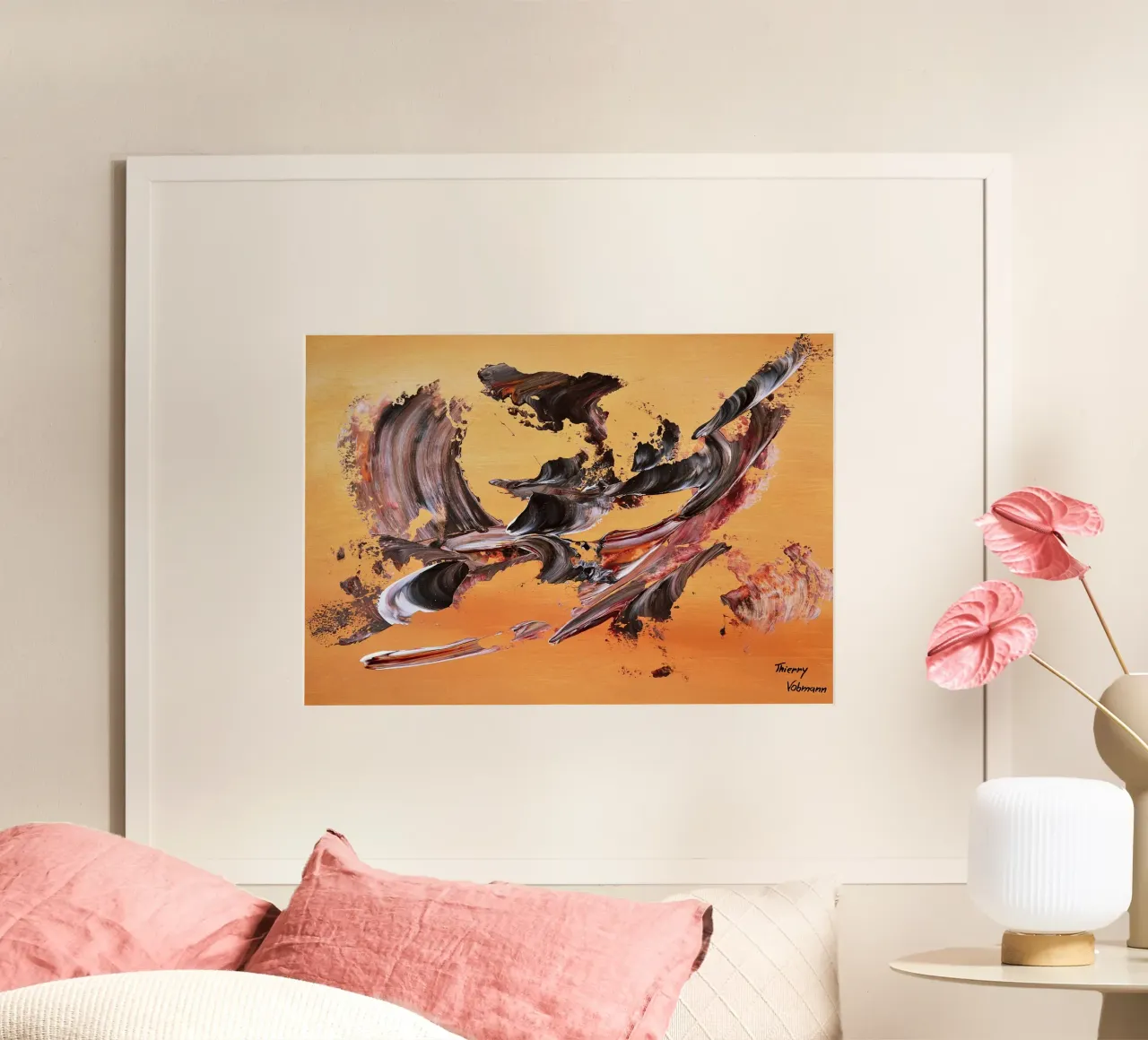 IDEAL GIFT 125 poster con telaio in plastica da Thierry Vobmann Abstract painting