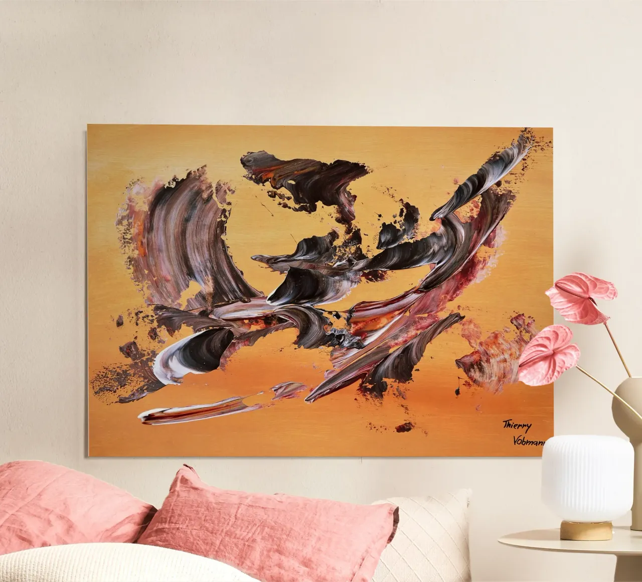 IDEAL GIFT 125 poster con telaio in plastica da Thierry Vobmann Abstract painting