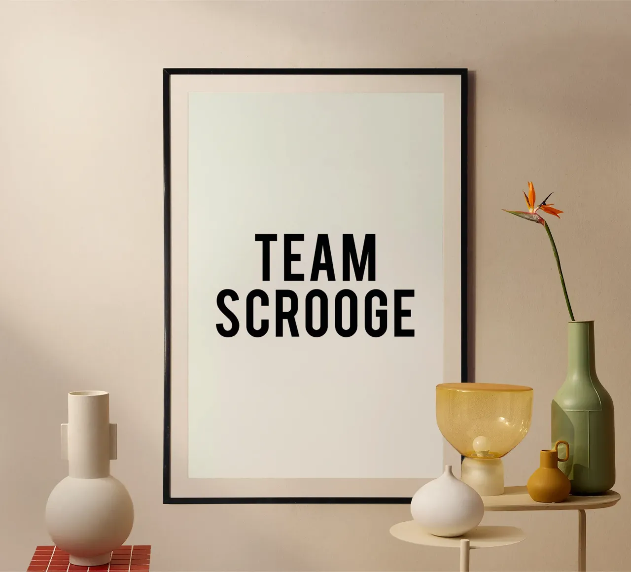 Team Scrooge poster con telaio in alluminio da Studio One