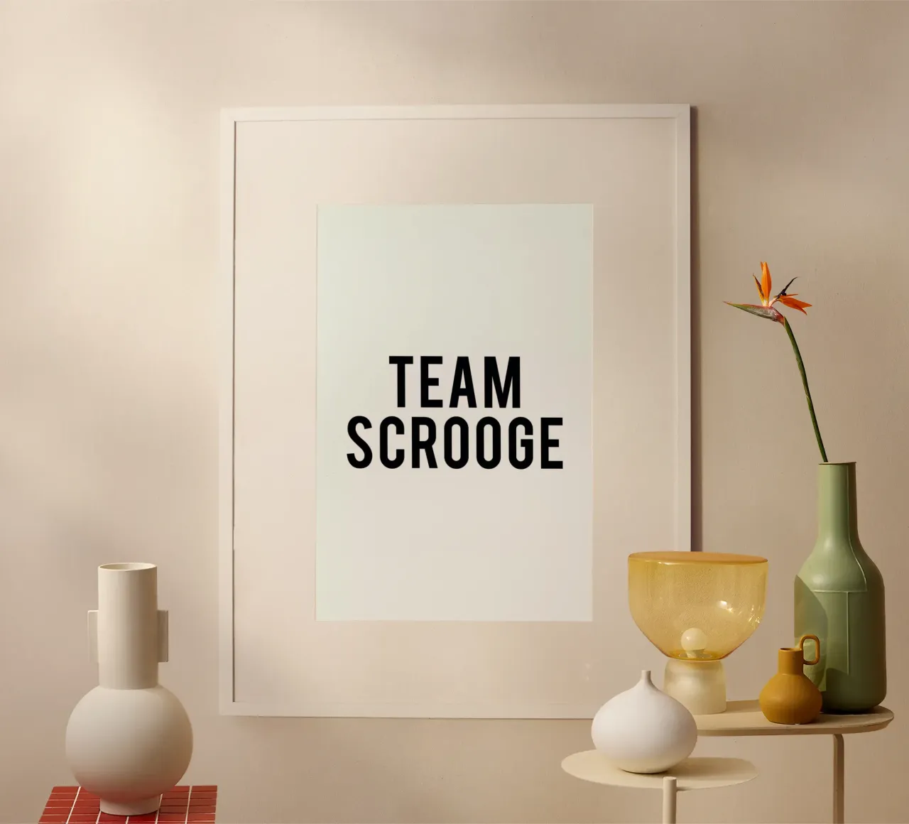 Team Scrooge poster con telaio in alluminio da Studio One