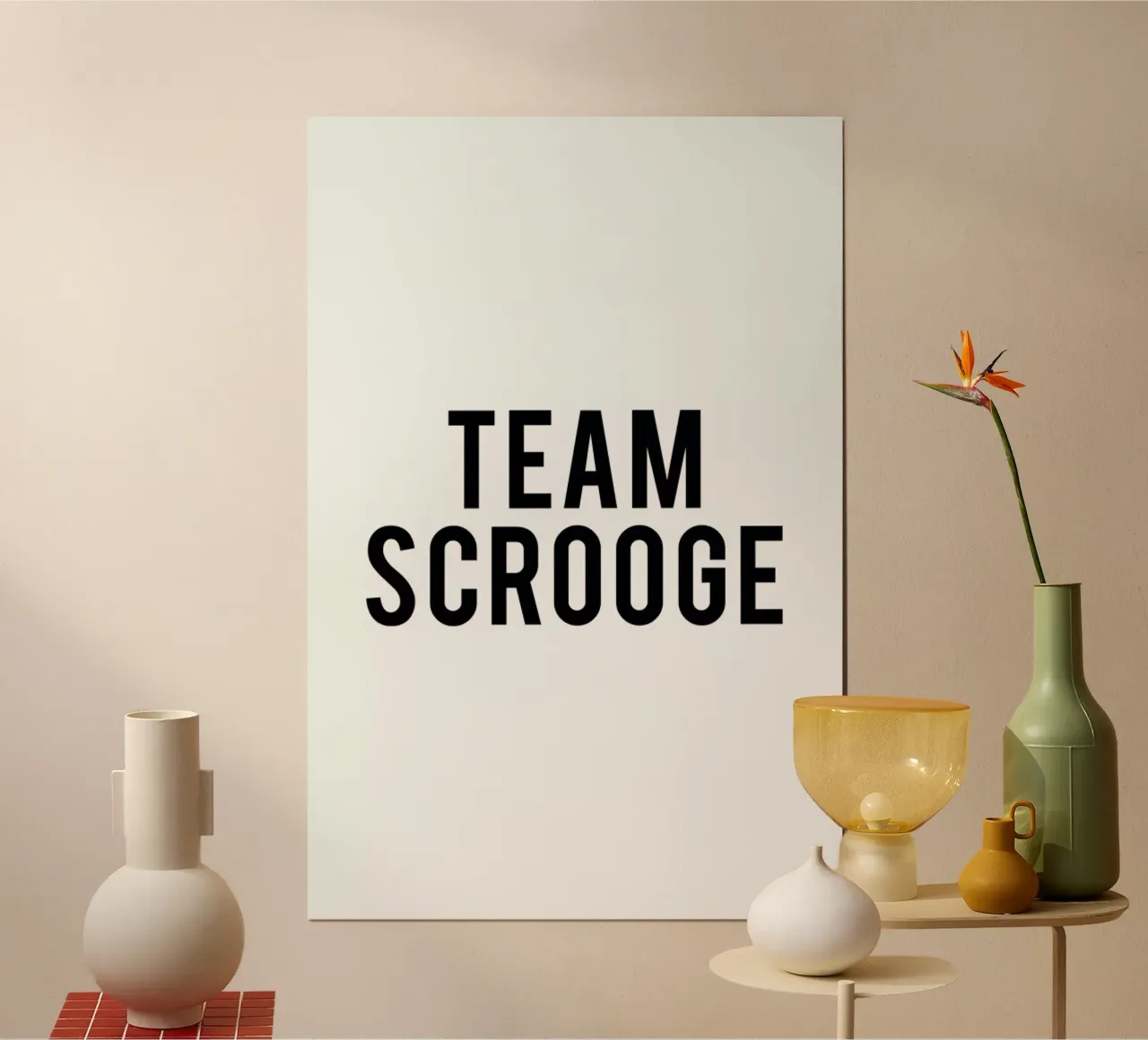 Team Scrooge poster con telaio in alluminio da Studio One