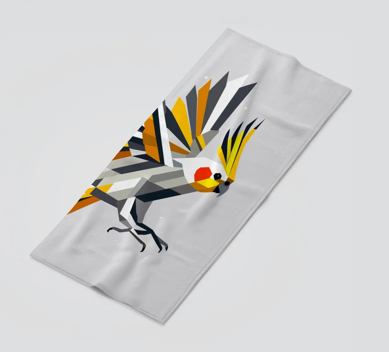 Cacatua geometrico e colorato telo mare da namosh