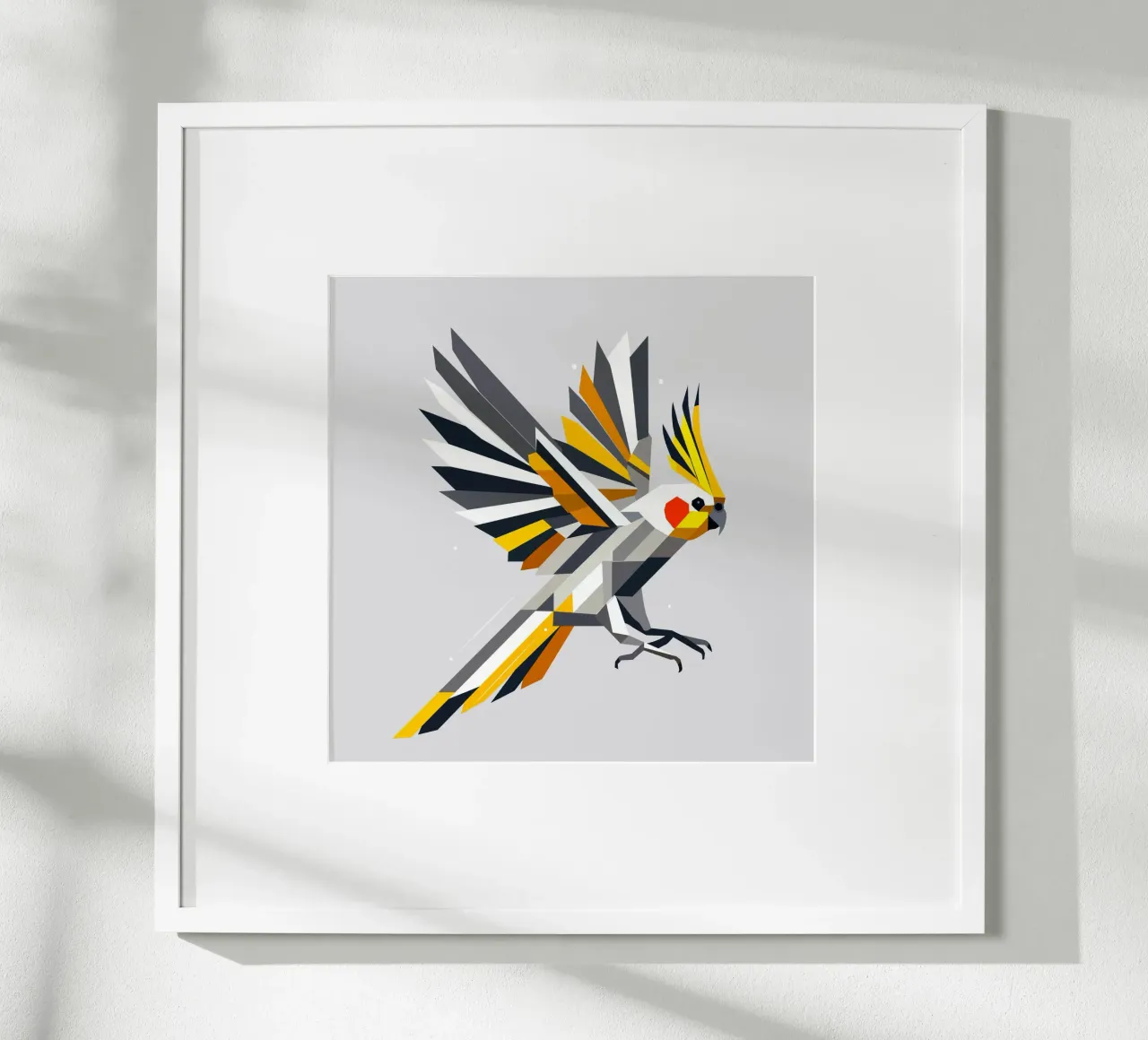 Cacatua geometrico e colorato poster da namosh