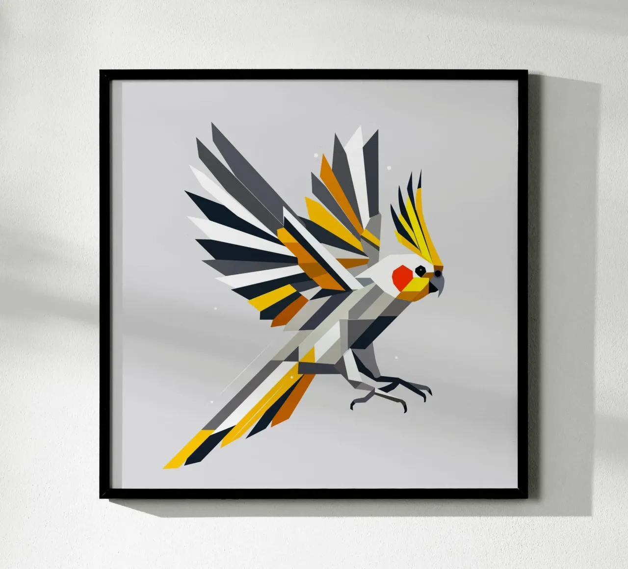 Cacatua geometrico e colorato poster da namosh