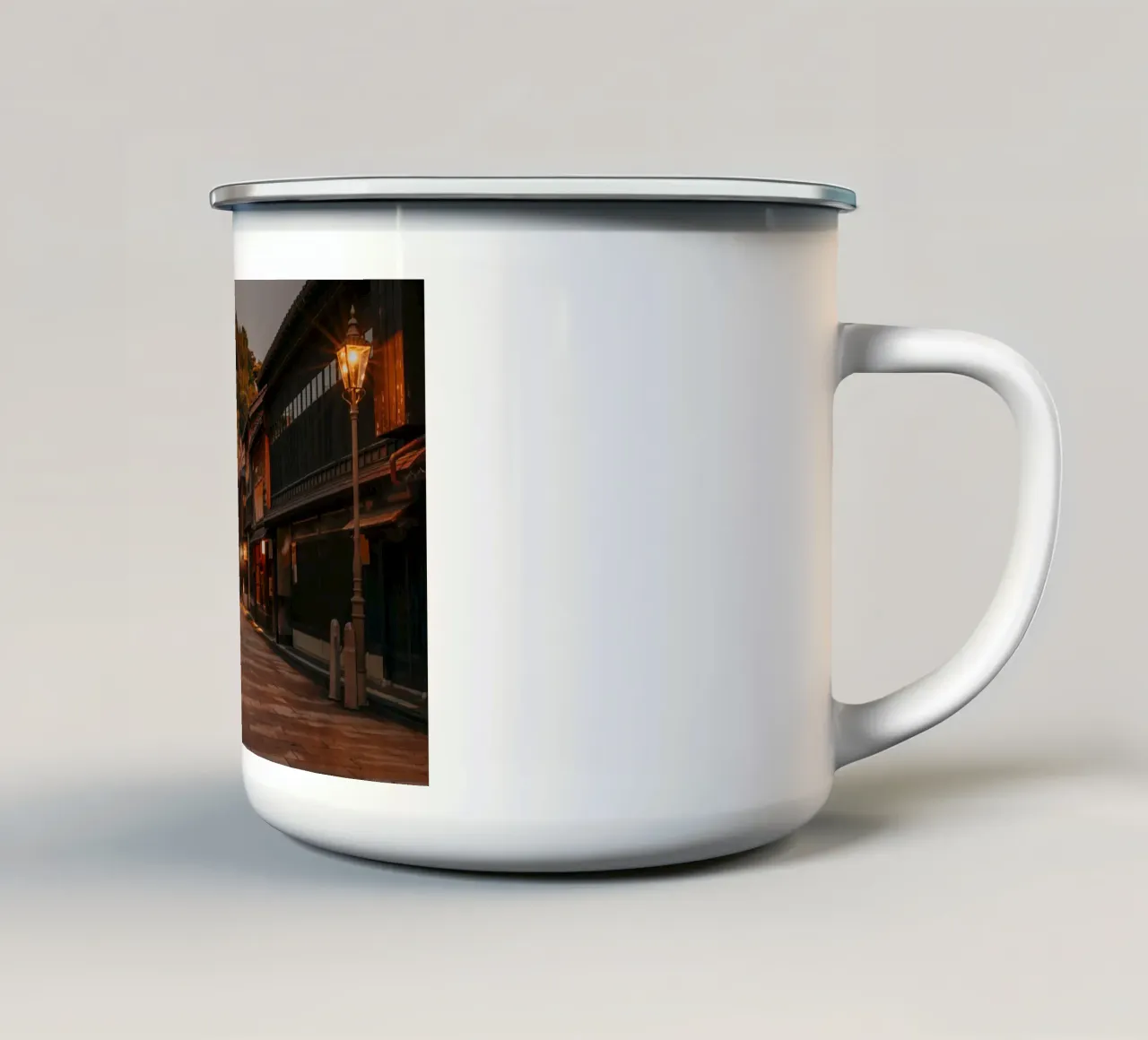Il tramonto a Kanazawa in Giappone tazza in smalto da Marcel Bisig