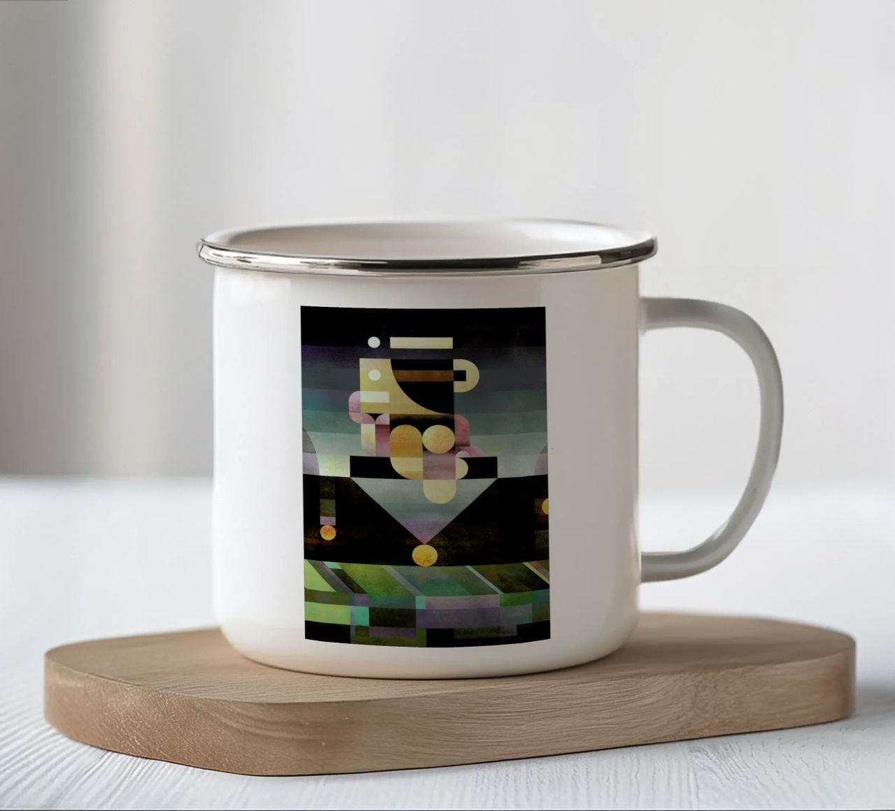 Unstable Thinker tazza in smalto da Antony Squizzato
