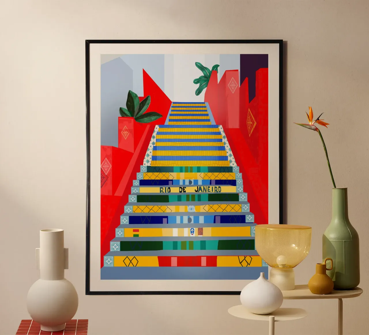 Rio de Janerio, Brazil poster with plastic frame by PetrArts