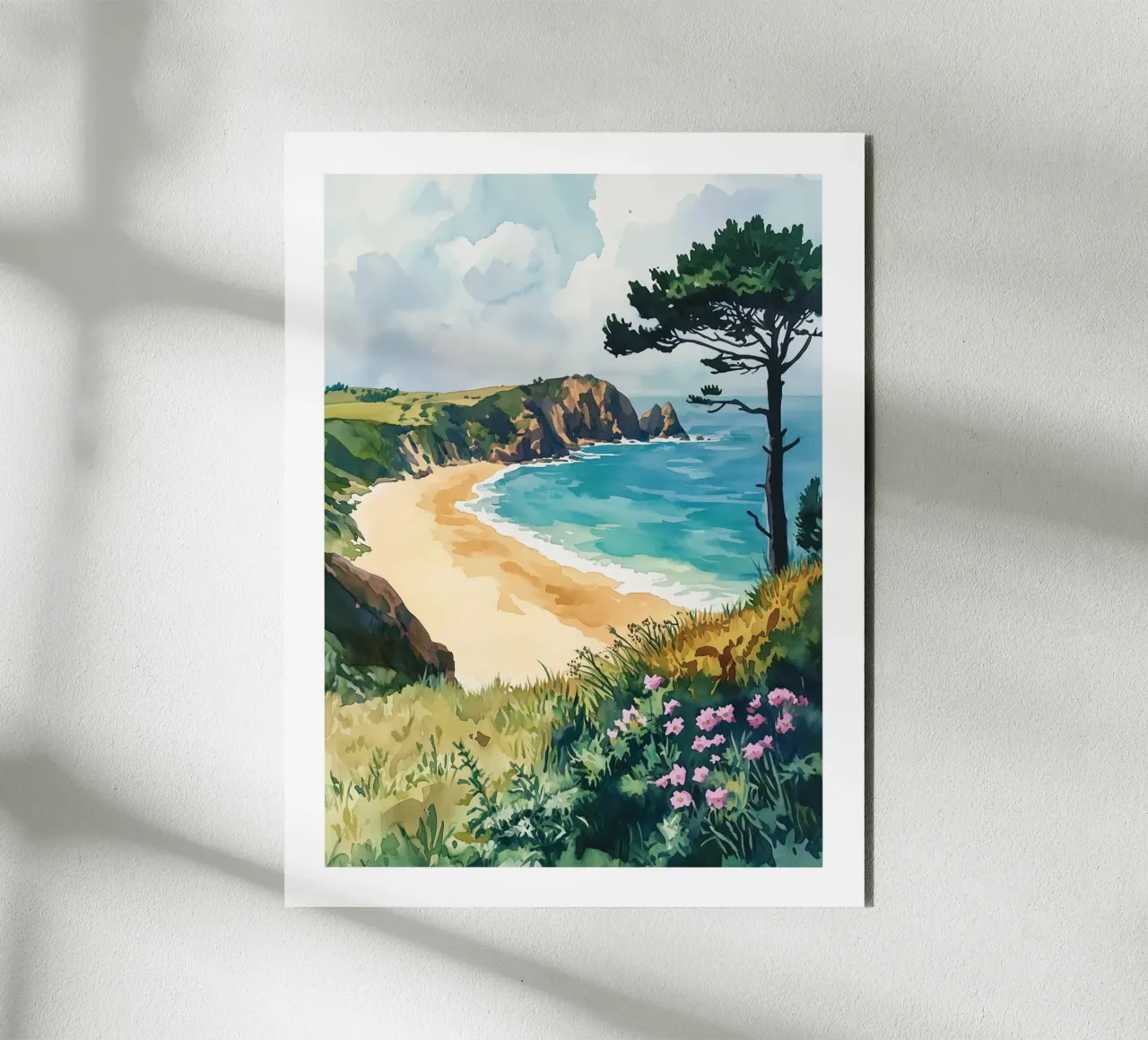 Vista pittoresca di una spiaggia alluminio dibond da Shores & Skies