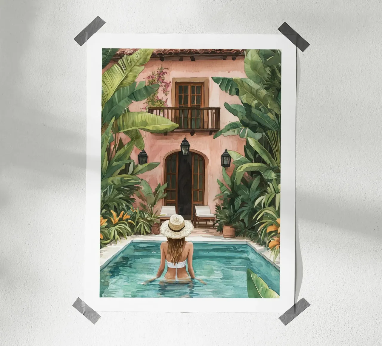 Rilassarsi in una villa tropicale carta hahnemühle da Shores & Skies