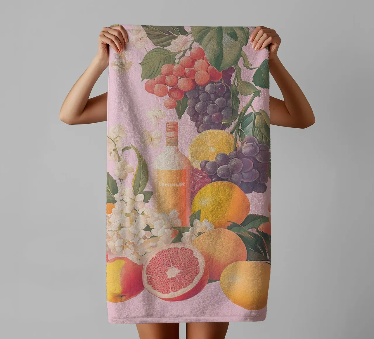 Limonata con frutta estiva asciugamano da bagno da Carinaprint