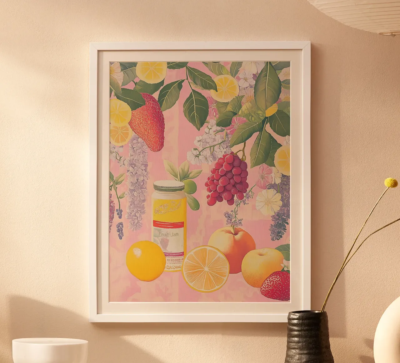 Marmellata di frutta estiva poster con telaio in legno da Carinaprint
