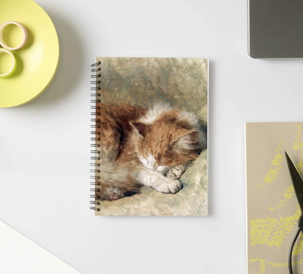 A sleeping cat spiral notebook by apoloprints
