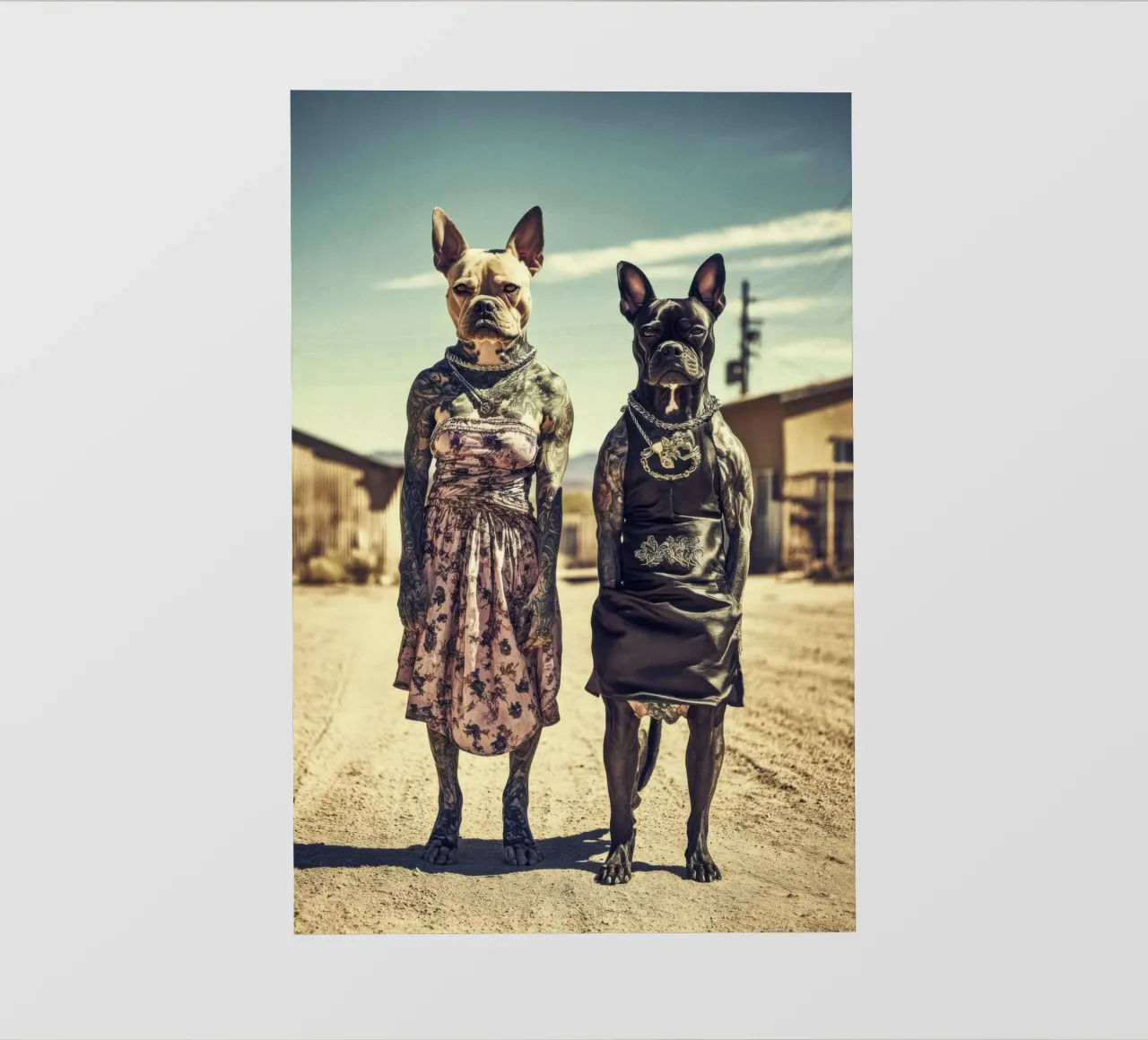 Bonnie & Clara, Las Vegas pellicola backlit da Affiches Chien Originales – Dogland