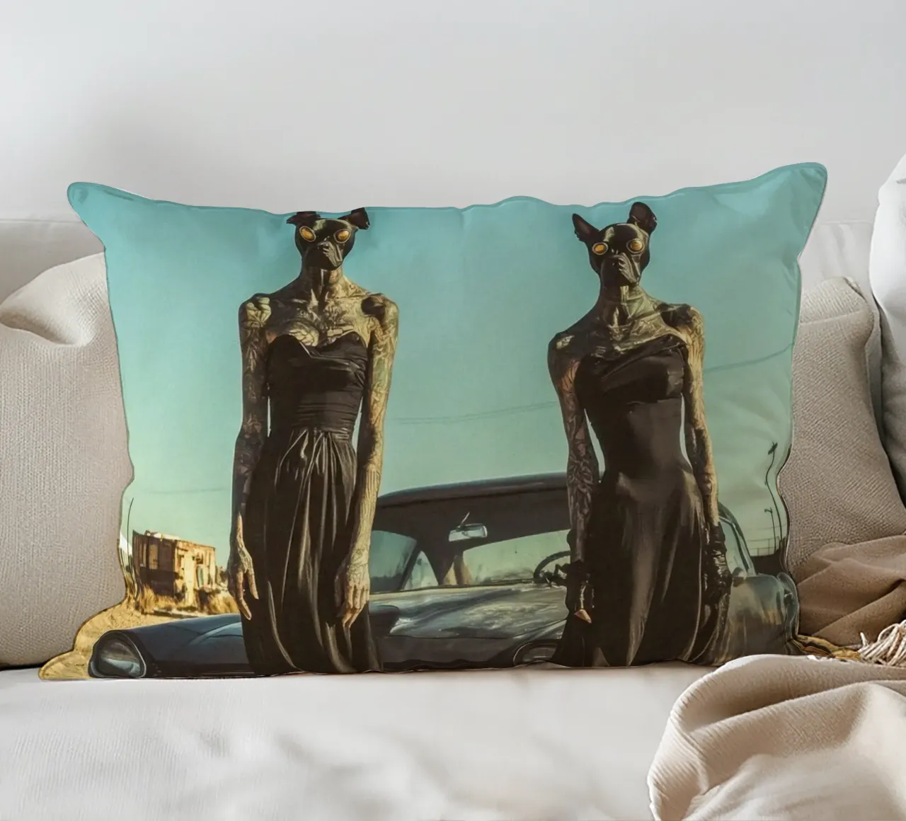 Sofia et Luna cuscino da Affiches Chien Originales – Dogland