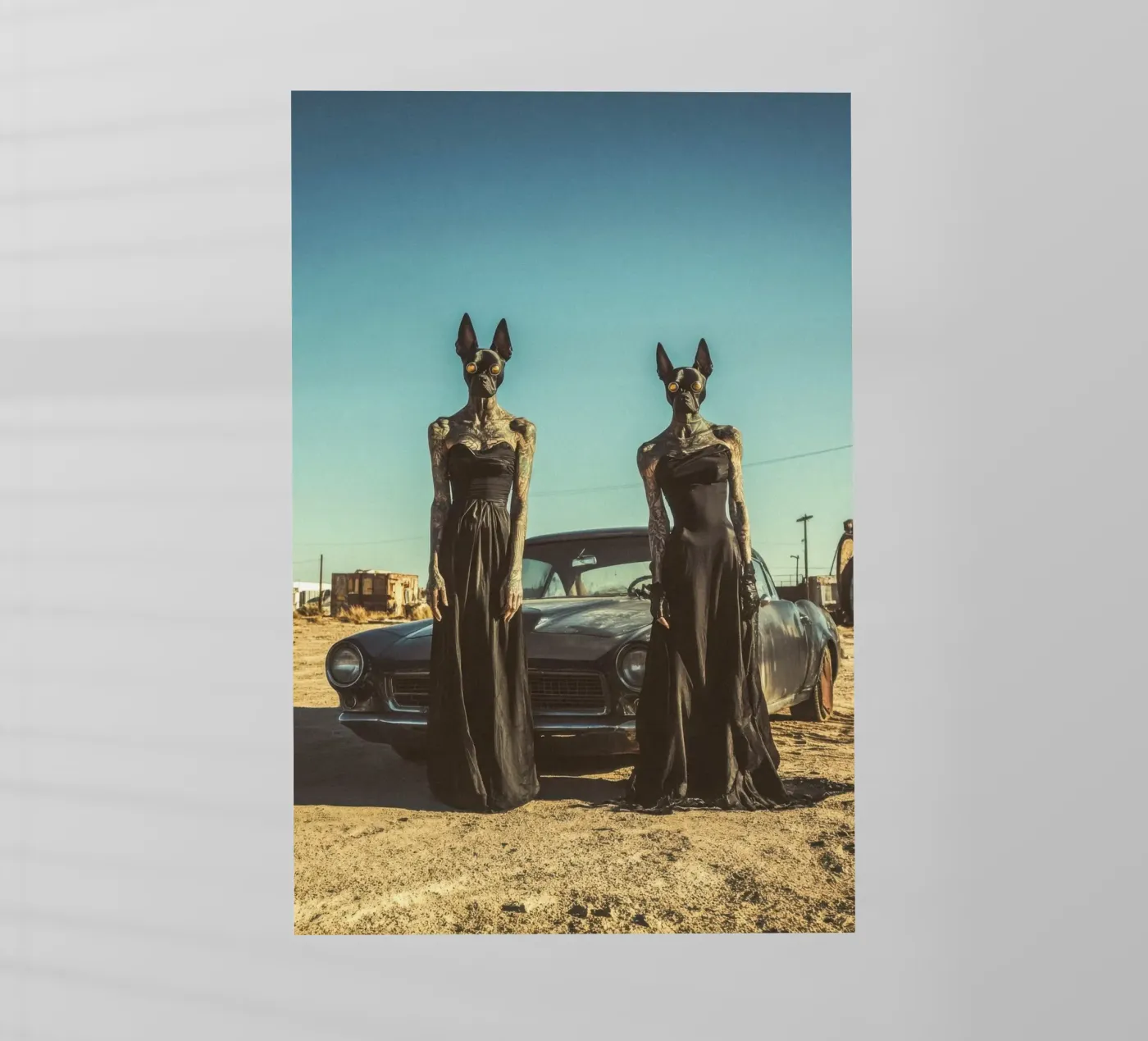 Sofia et Luna backlit film by Affiches Chien Originales – Dogland