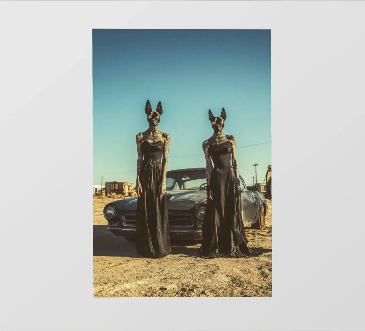 Sofia et Luna fotobehang van Affiches Chien Originales – Dogland