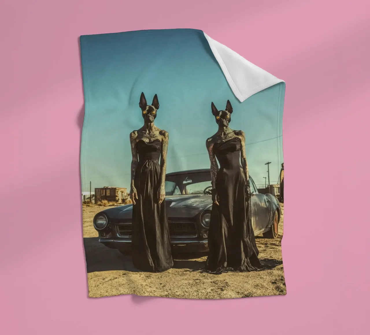 Sofia et Luna fleecedeken van Affiches Chien Originales – Dogland