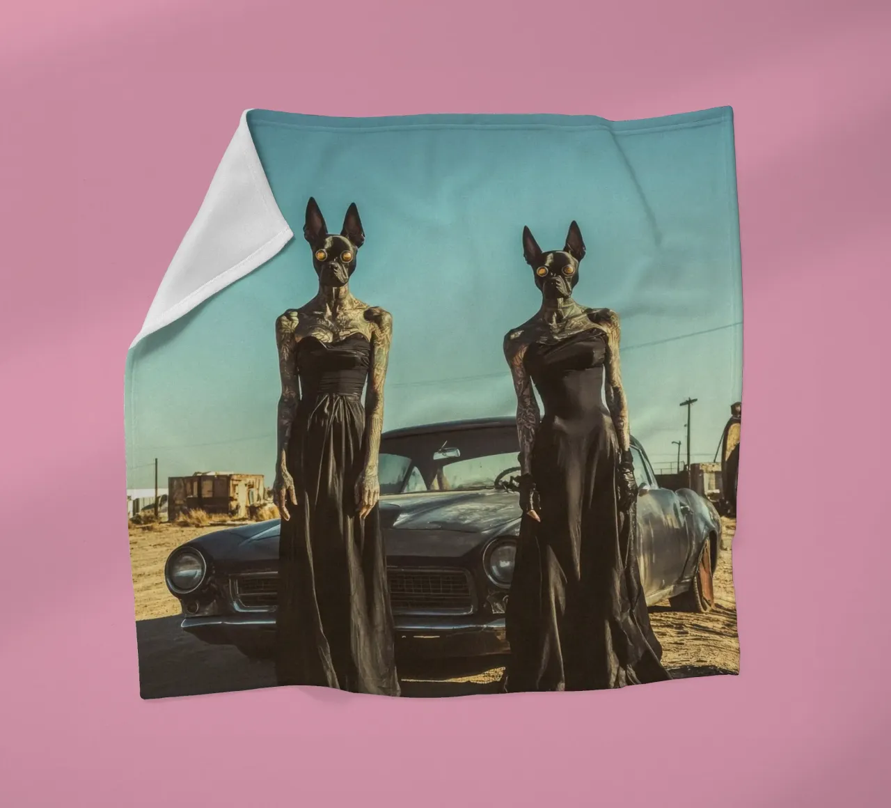 Sofia et Luna fleecedeken van Affiches Chien Originales – Dogland