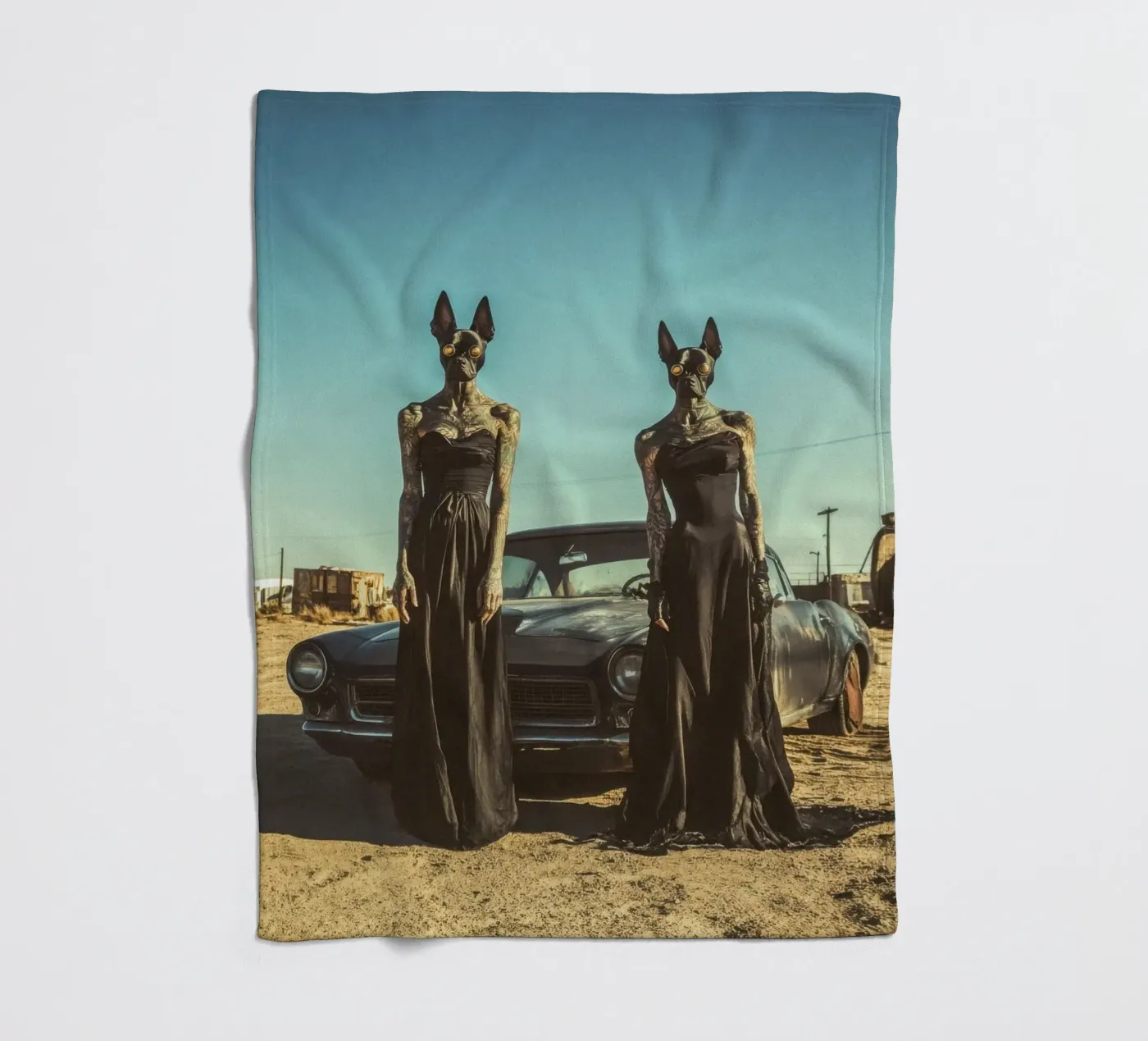 Sofia et Luna fleece blanket by Affiches Chien Originales – Dogland