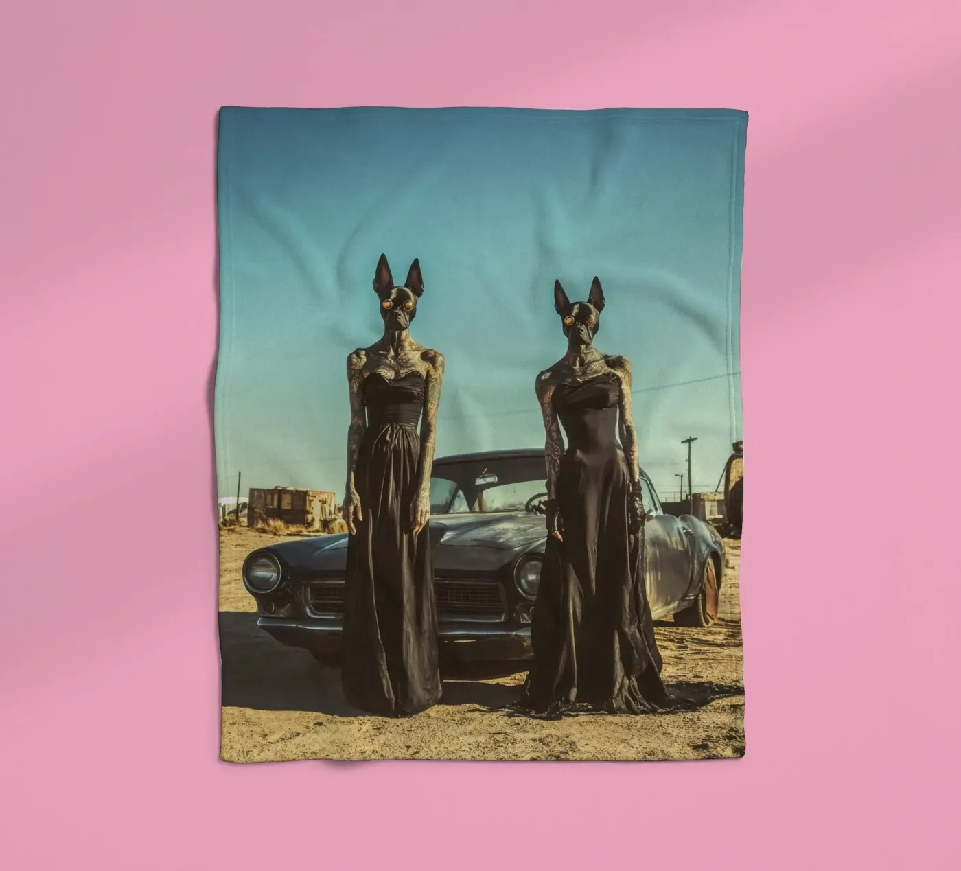 Sofia et Luna fleece blanket by Affiches Chien Originales – Dogland