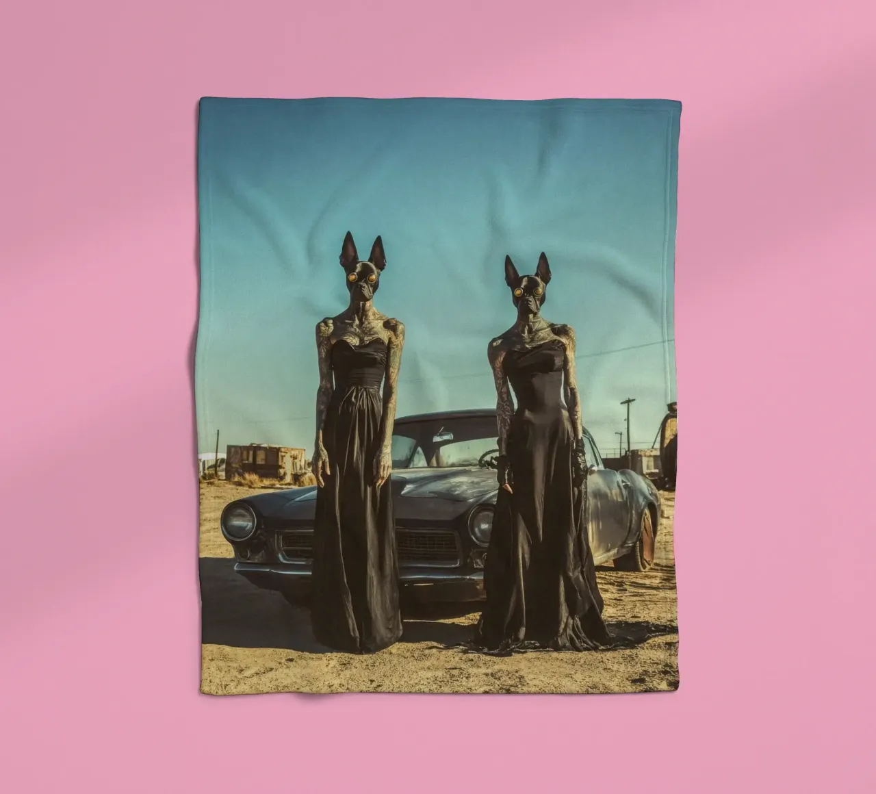 Sofia et Luna fleecedeken van Affiches Chien Originales – Dogland