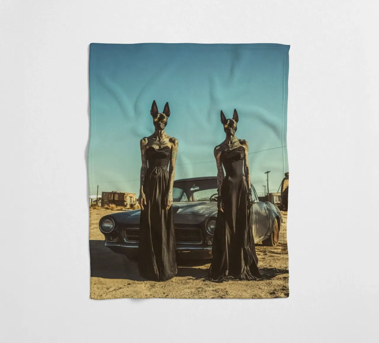 Sofia et Luna fleecedeken van Affiches Chien Originales – Dogland