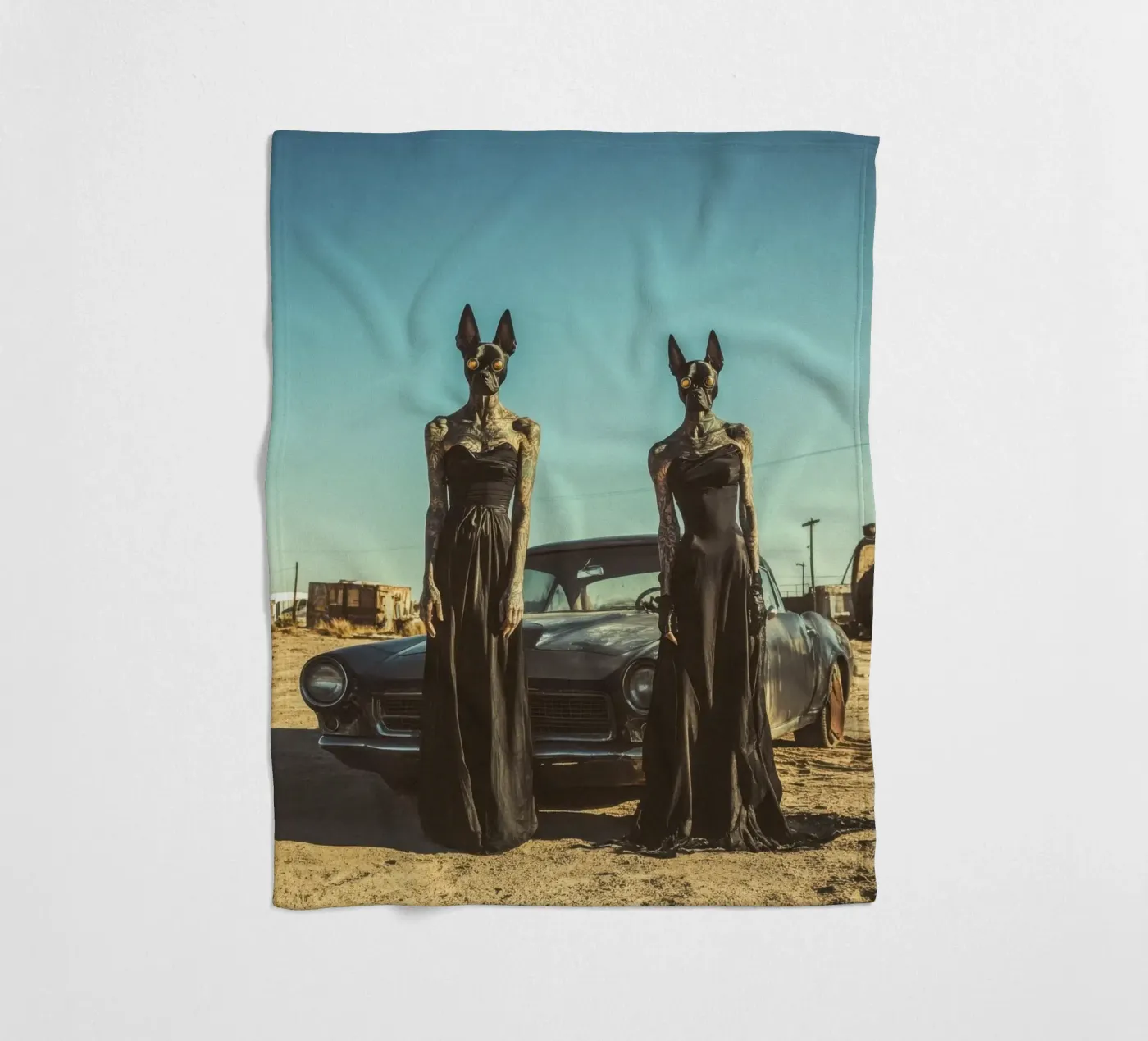 Sofia et Luna fleece blanket by Affiches Chien Originales – Dogland