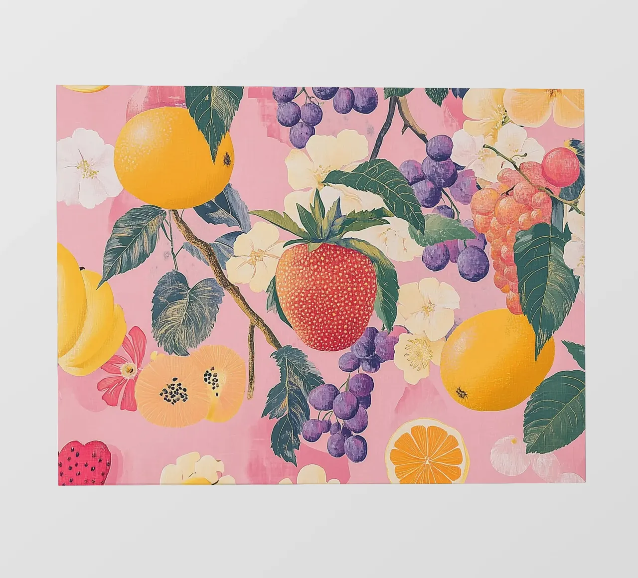 Amore di fragola con i fiori telo in pvc da Carinaprint