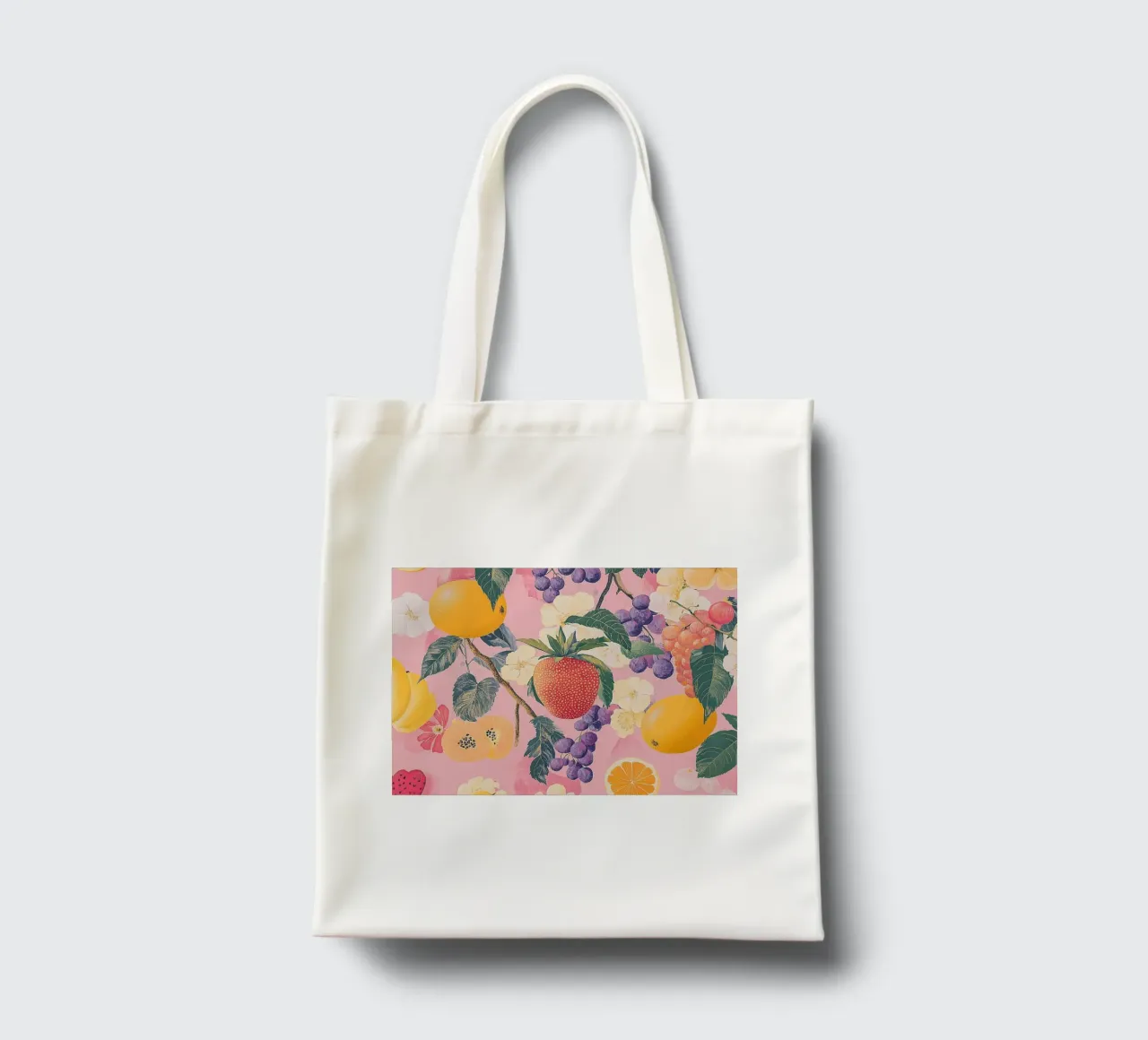 Amore di fragola con i fiori borsa in juta da Carinaprint