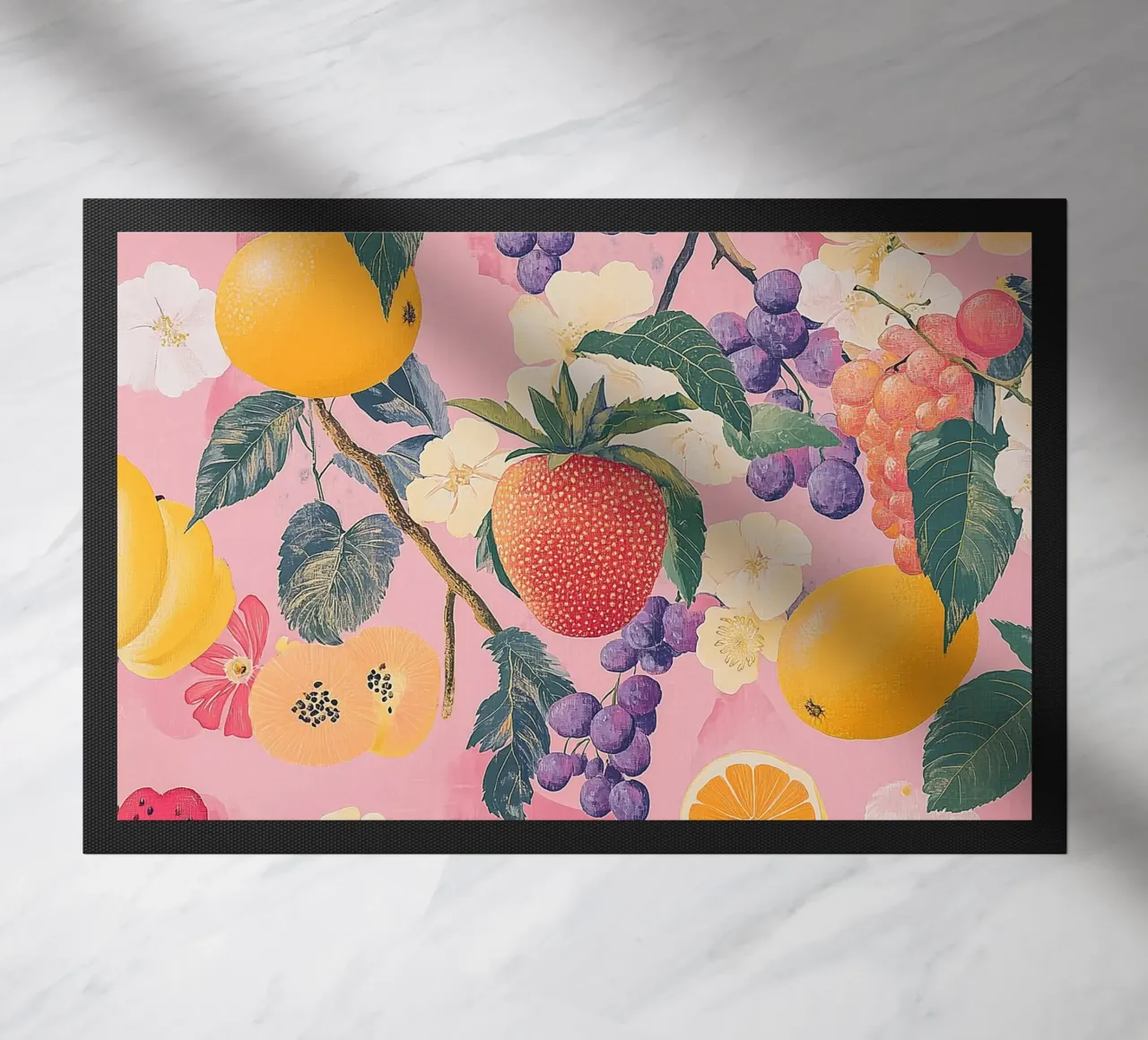 Amore di fragola con i fiori zerbino da Carinaprint