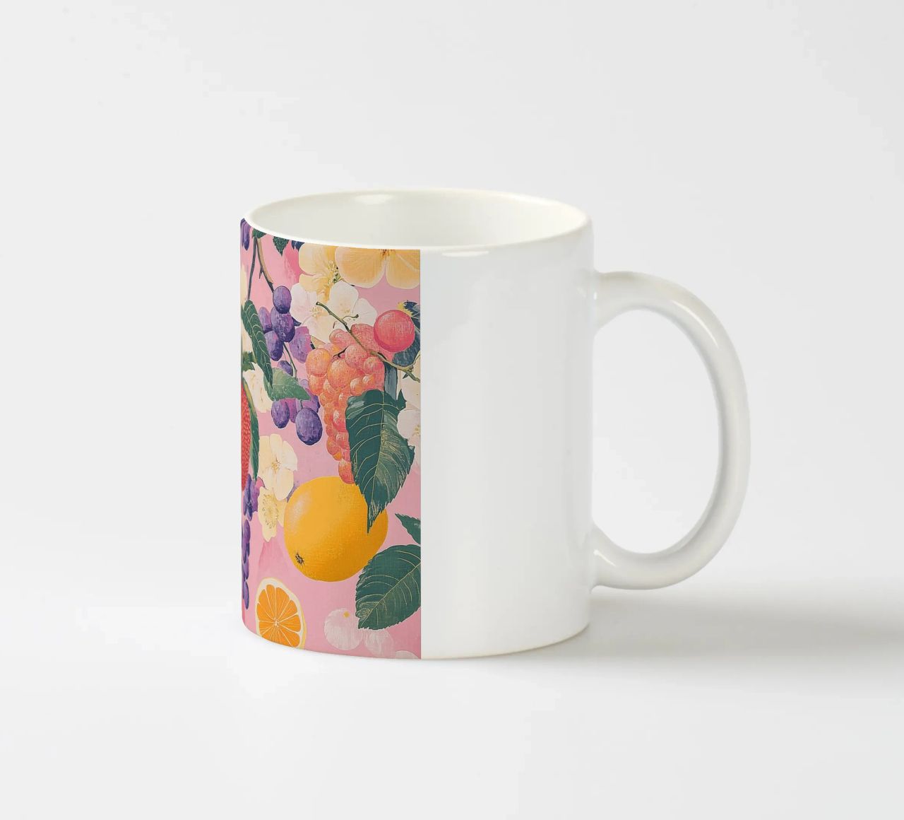 Amore di fragola con i fiori tazza in ceramica da Carinaprint