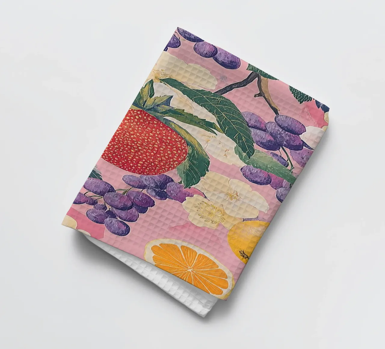 Amore di fragola con i fiori canovaccio da cucina da Carinaprint