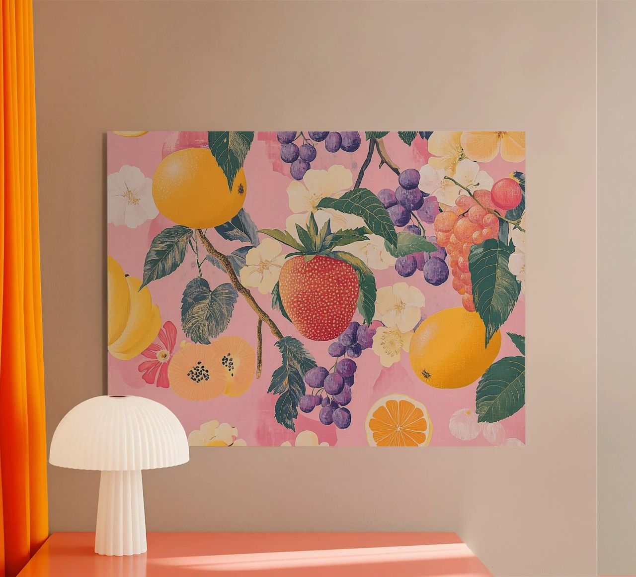 Amore di fragola con i fiori plexiglass da Carinaprint