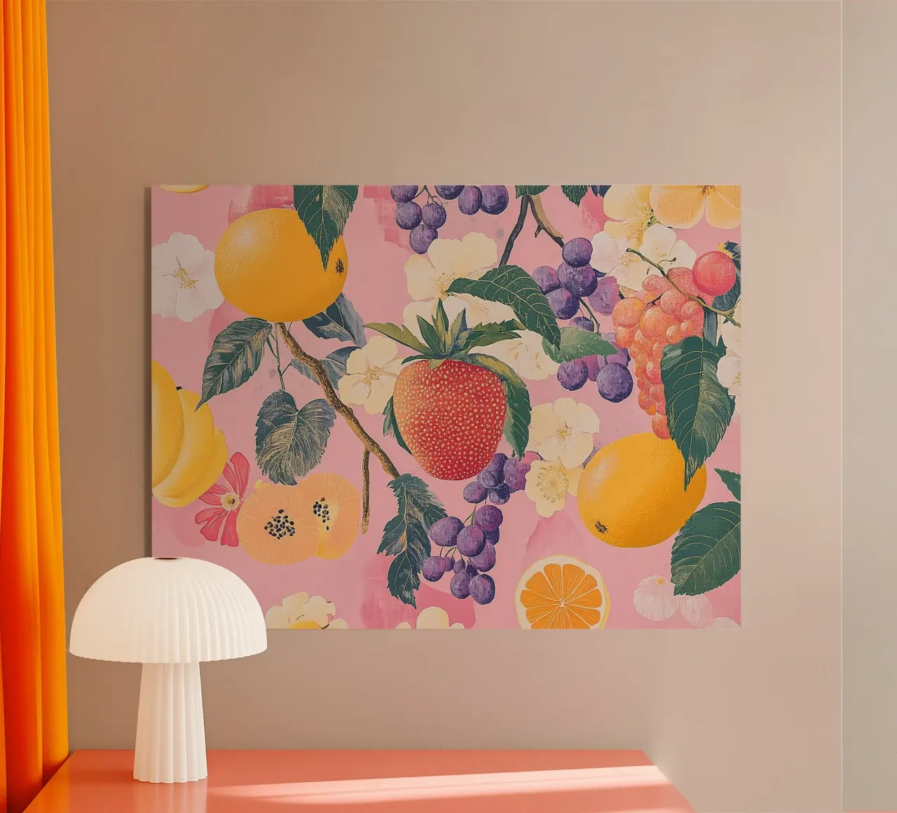 Amor de fresa con flores metacrilato de Carinaprint