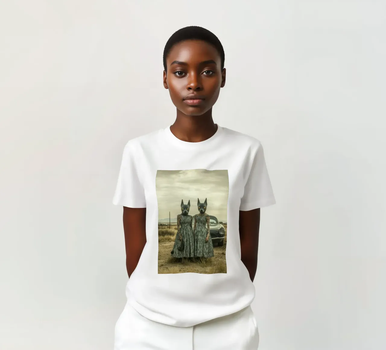 Sarah & Alice T-Shirt von Affiches Chien Originales – Dogland