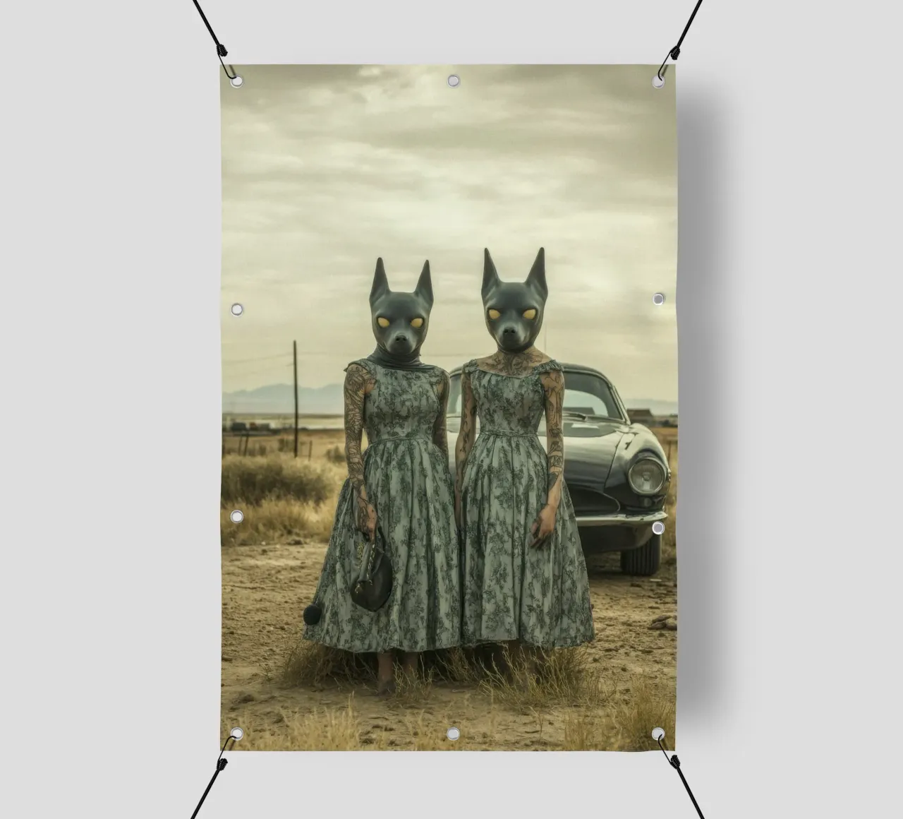 Sarah & Alice telo in pvc da Affiches Chien Originales – Dogland